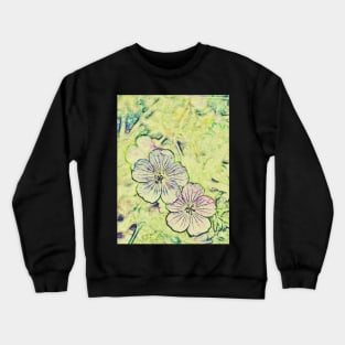 Pretty Pencilled Geraniums Crewneck Sweatshirt